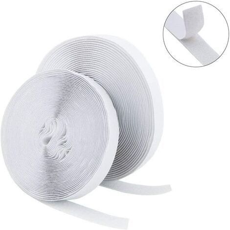 25 m extra starkes, selbstklebendes Klettband, doppelseitig klebend mit Klettverschluss. 20 mm breites, selbstklebendes Pad. (1/5)
