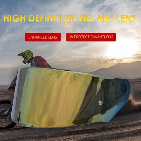 Visière de rechange pour casques de moto, 10,83 x 5,12 pouces, protection UV et résistance aux rayures. (1/5)