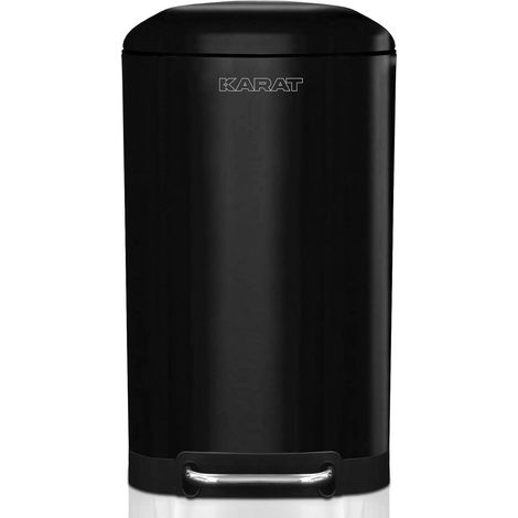 Poubelle Cubo Acier inoxydable Fermeture automatique Noir 30 L (1/3)