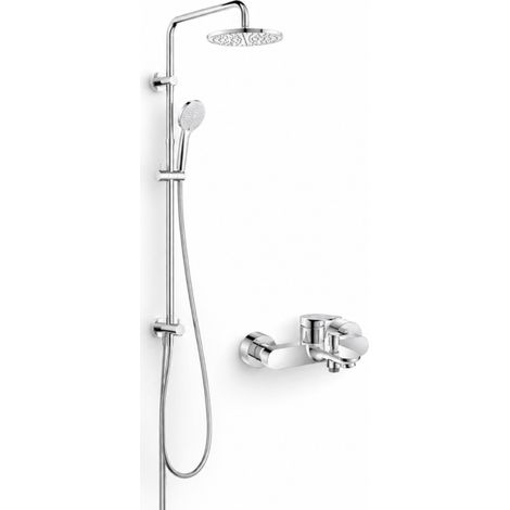 Pack grifo monomando bañera-ducha mecánico DURAVIT Wave + columna DURAVIT Shower system Reno