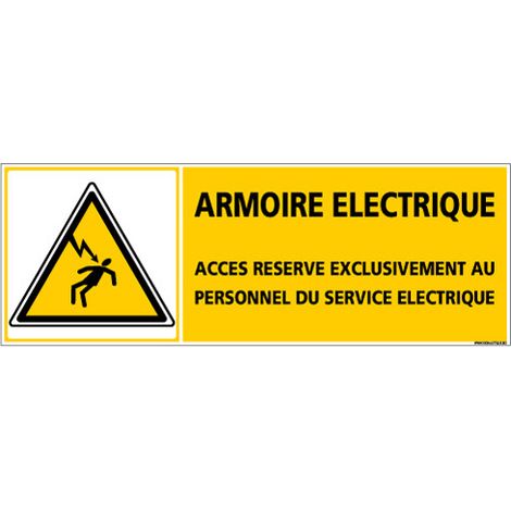 Signalisation danger électrique (C1361) - Adhésif - 210 x 75 mm