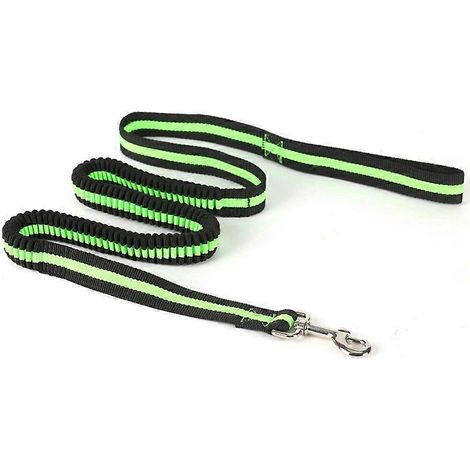 Laisse pour chien mains libres à la taille, compatible avec la course à pied, élastique verte