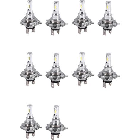 10x H4 9003 HB2 LED-Scheinwerferlampen-Set, Fern- und Abblendlicht, hell, 35 W, 4000 lm, 6000 K, Weiß, JXLGV (1/5)