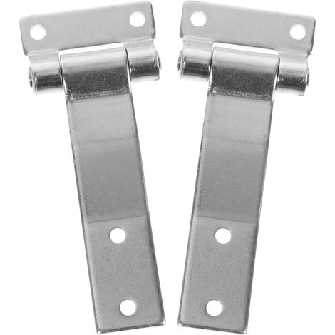 Charnière en Acier Galvanisé 2pcs pour Porte D’armoire Industrielle Argenté, Support Renforcé, pour Coffret de Distribution et Meuble Métallique, Kit de Deux Pièces (1/5)