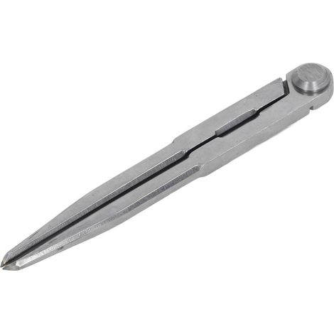 Compas à pointes biseautées en acier au carbone trempé et finement poli, pour un positionnement précis sur bois et cuir, 200 mm (1/5)