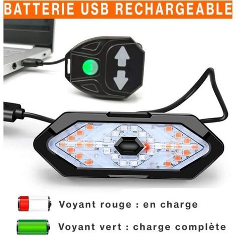 Clignotant Velo et Feu Arrière avec Effets Sonores - - 5 Modes d'éclairage différents (1/4)