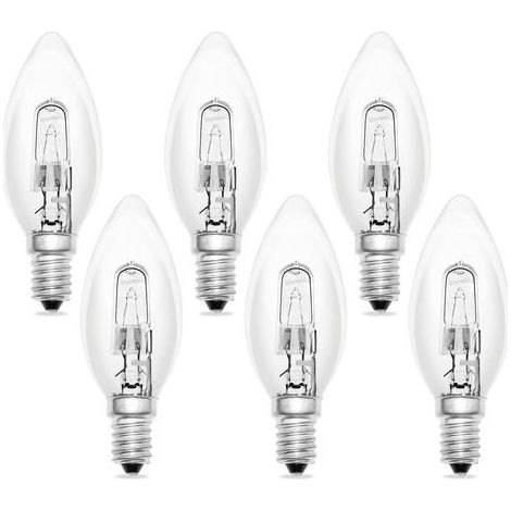 Lot de 6 Ampoule C35 E14 230V,28w, Transparentes Bougie E14 Dimmable Blanc Chaud 2700K, Ampoules à Bougies C35 pour Lustres, Appliques, Plafonniers (1/4)