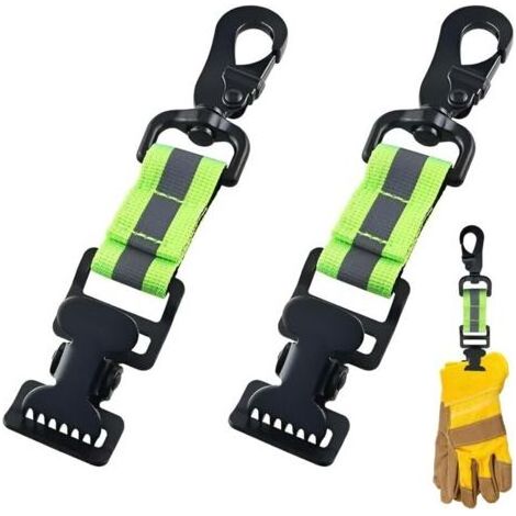 BUNTHAUS Lntyq Lot de 2 porte-gants pompiers, porte-gants, porte-gants de pompiers, porte-gants, clip pour gants, convient pour accrocher des gants, casques de protection et serviettes (vert) (1/5)