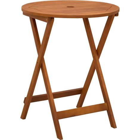 Maison Exclusive - Klappbarer Gartentisch Ø60x75 cm Massivholz Eu (1/5)