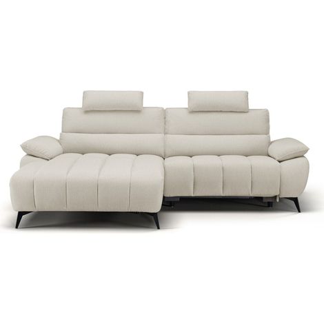 Canape dangle relax electrique en velours chine beige lyana - 205797505 (1/5)