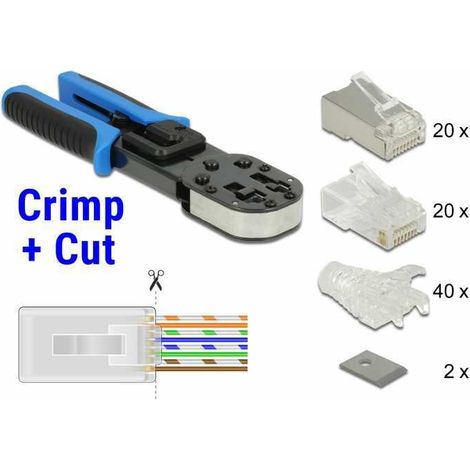 DeLOCK RJ45 Set de sertissage + coupe Pince à sertir (1/4)