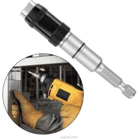 1/4" Swivel Magnetic Bit Holder - 90mm Flexible Extension - Hex Bit Holder with 20° Swivel Mode for Narrow Parts or Corners, Heavy-Duty Impact Drill Extension (1/4)