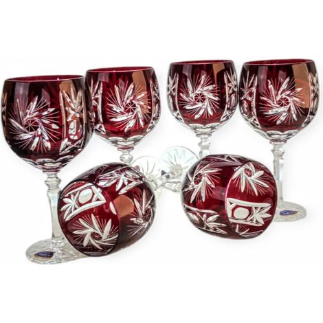 Copas de vino de cristal rubí de 280 ml Molinillo de aceitunas (1/5)