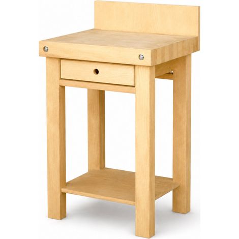 Outifrance – Billot de découpe en bois de bout 600x600 H900 – Surface lisse pour absorption des chocs – Tiroir de rangement intégré (1/2)