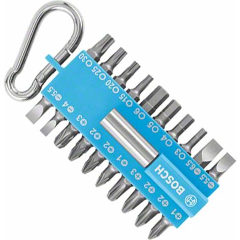 Assortiment d'embouts de vissage 21 pièces Fuschia Bleu (avec porte-embouts universel, mousqueton, embouts pour perceuses et tournevis) (1/4)