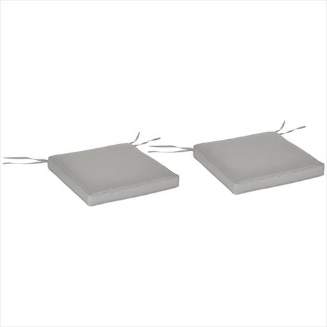 Coussin de jardin gris clair en polyester 45 x 45 x 5 cm (1/5)