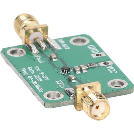 Breitband-HF-Verstärkermodul 0,1–3000 MHz, 32 dB, hohe Verstärkung, geringe Leistungsaufnahme, Amateurfunk, Mikrowelle, 9–12 V (1/5)