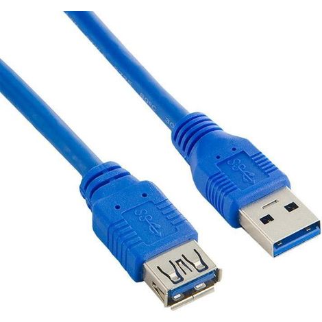 Cable de extensión USB 3.0 Akyga AK-USB-10 USB A(M) - A(F) 1,8 m Azul (1/2)