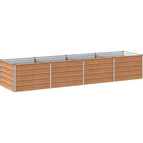 Hochbeet im Garten Holz Braun 320 x 80 x 55 cm vidaXL