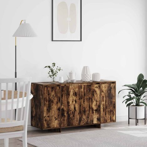 vidaXL Sideboard Geräucherte Eiche 135 x 41 x 75 cm Holzwerkstoff (1/5)