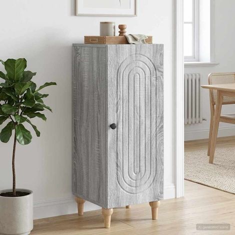 Aparador Gris Sonoma 33 x 34,5 x 90 cm Madera de Ingeniería (1/4)