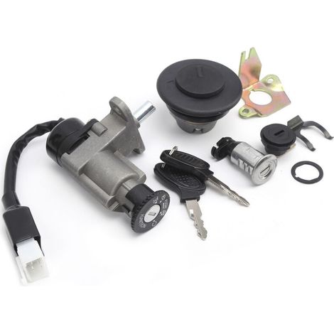 Commutateur d'allumage 4 fils pour scooter à gaz 50cc 150cc – Compatible 139QMB GY6 – Installation facile plug and play – Métal + ABS (1/5)