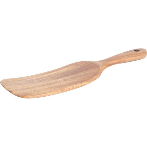 Spatule en Teck pour Cuisine, Pelle à Frire en Bois Alimentaire 26x6cm, Ustensile de Cuisine