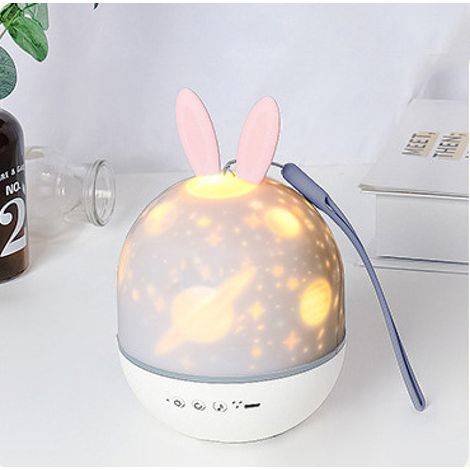 Veilleuse avec projecteur de ciel étoilé, télécommande, USB, musique, rechargeable. (1/5)