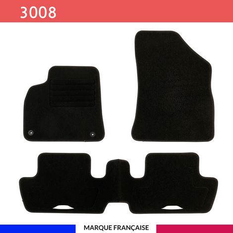 Tapis de voiture - Sur Mesure pour 3008 (2009 - 2016) - 3 pièces - Tapis de sol antidérapant pour automobile