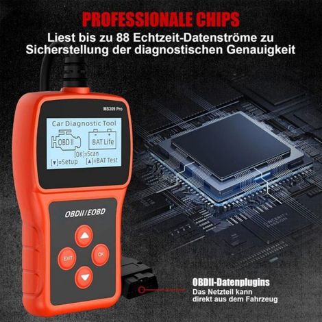 Lecteur OBD2 - Scanner Diagnostic Moteur - Compatible Protocoles CAN ISO9141 KWP2000 - Pour Véhicules Essence 12V Conformes OBDII - 1 Pièce (1/5)