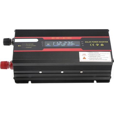 1000-W-Kfz-Spannungswandler-Transformator 12 V auf 110 V mit LCD-Display (1/5)