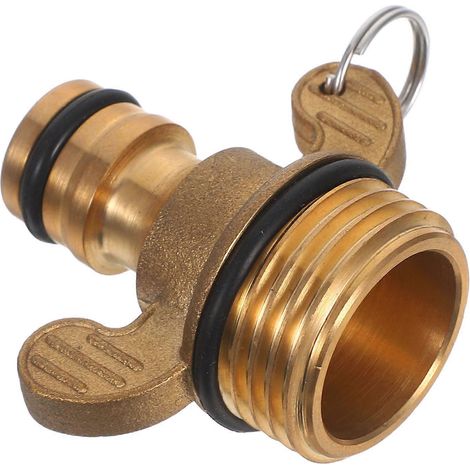 Raccord rapide en laiton pour tuyau d'arrosage, filetage à double oreille, lot de 5 (1/5)