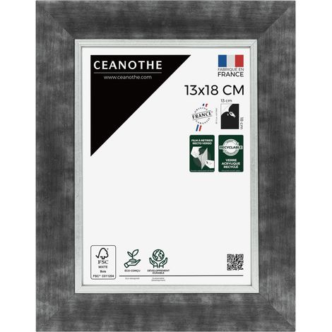 Cadre Photo Acier 13x18 cm et 18x13 cm - Convient au A6 et Carte Postale – Cadre pour photo 13x18 cm - Cadre Photo Hades 13x18 cm Recyclable - Fabriqué en France - Verre acrylique Incassable