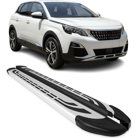 Marchepieds Latéraux pédale pour Peugeot 3008 2016-2025 Aluminium Gris 2Pcs (1/5)