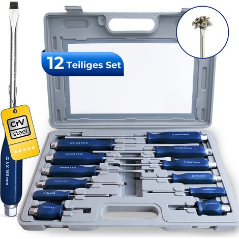 MONZANA® Set di Cacciaviti 12 Pezzi Incl. Valigetta Kit di Utensili in Acciaio Riparazioni