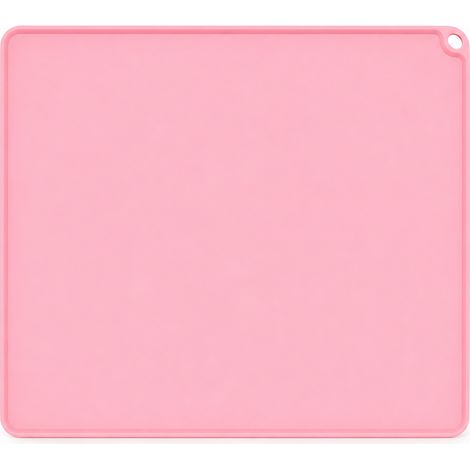 Tapis de gamelle en silicone antidérapant rose 50 x 40 cm (1/5)