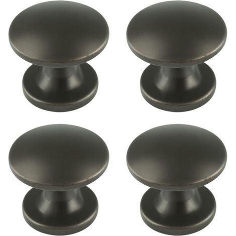Set of 4 Multifunctional Adhesive Zinc Alloy Cabinet Knobs for Windows, Cabinets, Wardrobes (Bronze) (1/5)