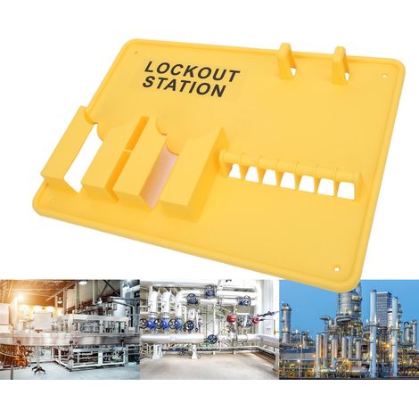 【LOTO-Station】 Wandmontage-Sicherheitsset mit Anti-Verformungs-Funktion, Schloss und Anhänger für industrielle Anwendungen