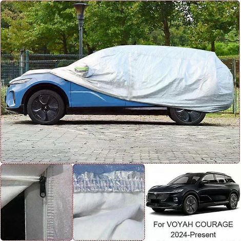 Dreilagige, verstärkte Autoabdeckung – regendicht, staubdicht, schneesicher, wasserdicht – Autozubehör für VOYAH COURAGE DREAM FREE PASSION (ab 2020) (1/5)