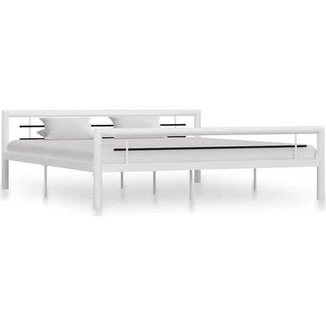 Maison Exclusive - Giroletto Bianco e Nero in Metallo 180x200 cm (1/5)