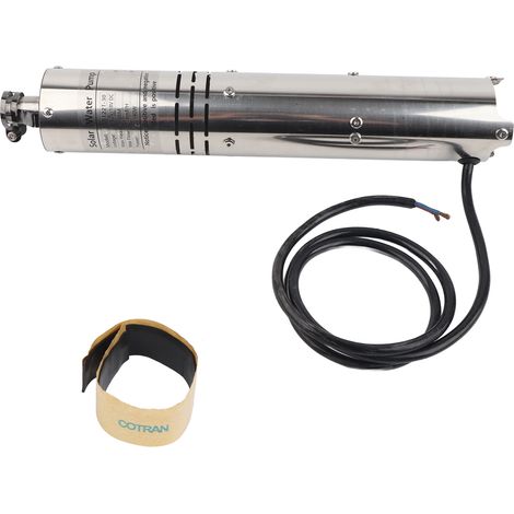Pompe submersible 12V DC à aimant permanent, moteur sans balais, contrôleur MPPT intégré S122T30, pour panneau solaire, usage agricole, jardin, réservoir, débit 30L/min, alimentation basse tension. (1/5)