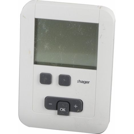 Termostato de ambiente programable EK570 pilas LR6 - HAGER : EK570