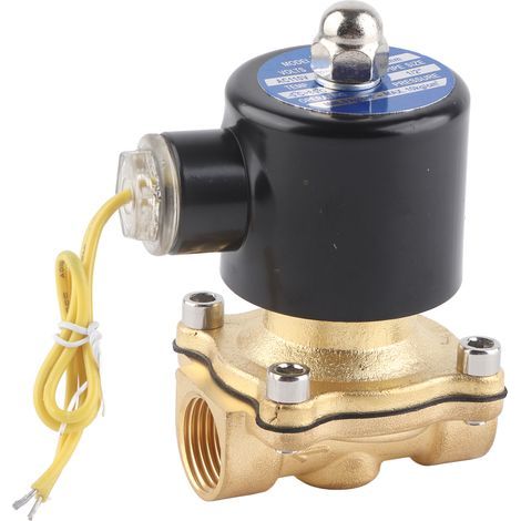Vanne Solénoïde Laiton 2/2 Normalement Fermée G1/2" 110V AC pour Contrôle d'Eau (1/5)
