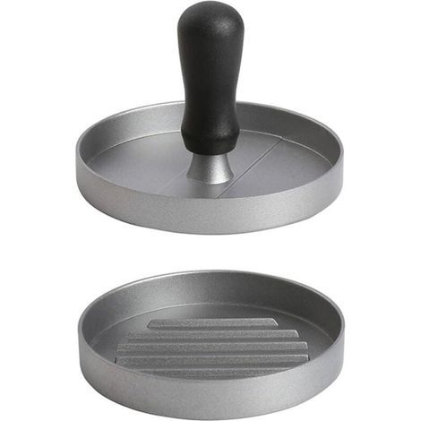 Presse-hamburger en fonte d'aluminium pour hamburgers délicieux hamburgers, patties, BBQ, avec revêtement anti-adhésif 1282cm (1/5)