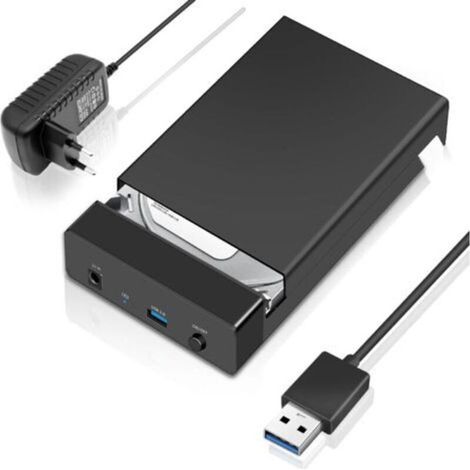 Station d'accueil USB3.0 SATA HDD pour Disque Dur/SSD SATA 2,5 et 3,5 Pouces (1/4)