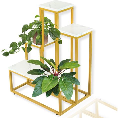 Stehender Blumenständer, Blumenständer, Pflanzen, modernes Regal, 4 Regalböden