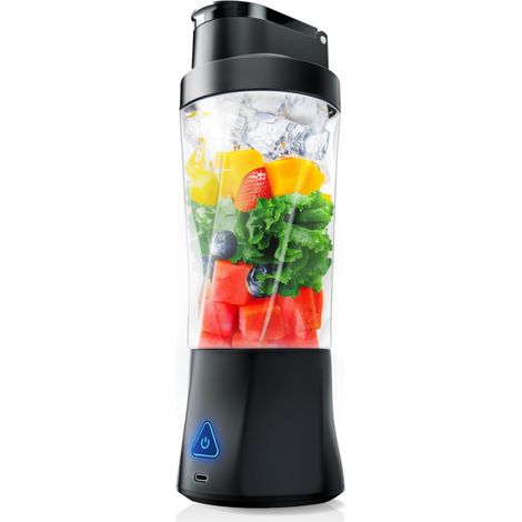 Mini-Akku-Smoothie-Mixer, tragbarer Mixer  700-ml-Saftbecher  6000-mAh-Akku  BPA-frei  Wiederaufladbar, mixt Smoothies mit Eis, Früchten, Shakes und Eiswürfeln