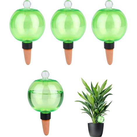 4Pcs Globes d'Arrosage Plantes, 500ml Bulles d'Arrosage Automatiques Insert Jardinière À Libération Lente avec Remplissage par Le Haut pour Intérieur Extérieur Dispositif Plantes (1/5)
