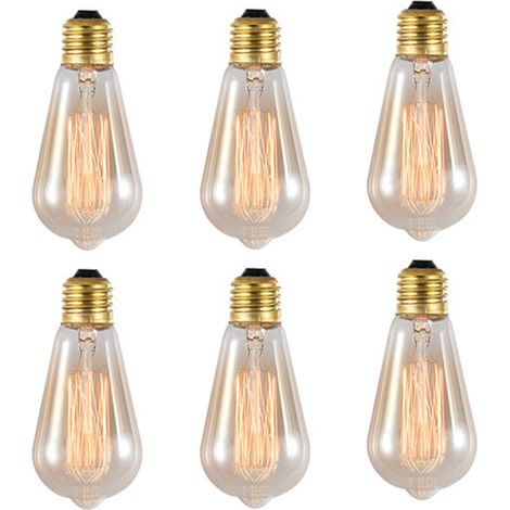 Vintage ST64 Retro-Glühbirnen, E27, 110 V, 40 W, für die Heimdekoration (1/5)