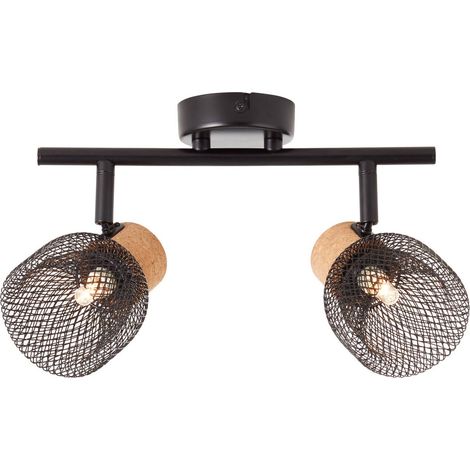 BRILLIANT lampe Flaka spot tube 2 ampoules noir mat 2x QT14, G9, 6W, adapté aux lampes à culot à broche non incluses Têtes pivotantes Convient aux sources de lumière LED (1/5)